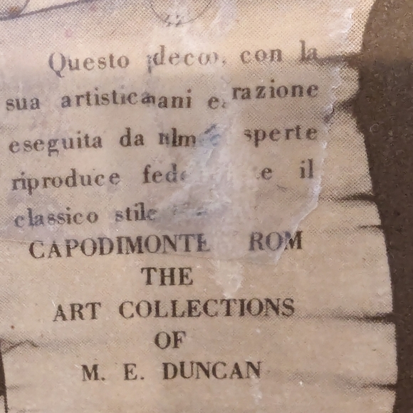 Capodimonte style Handcrafted pirate figurine on wood base. From Italy vintage - Picture 12 of 12